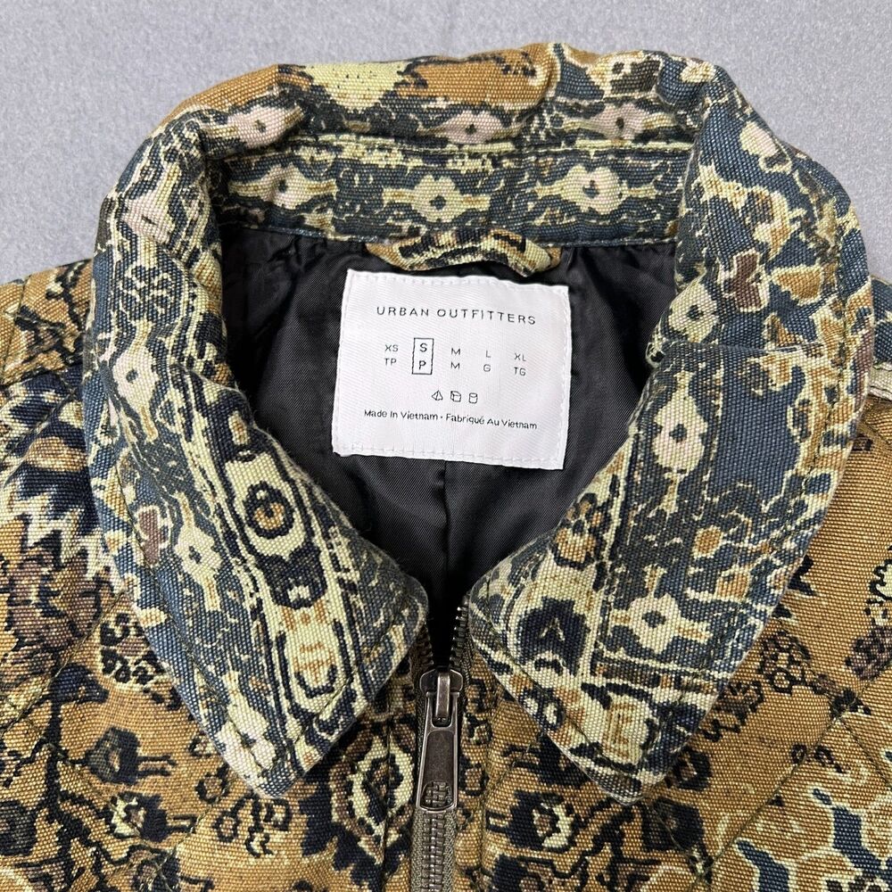 Urban Outfitters Quilted Harrington Jacket Men's Small Multicolor Printed Zip-Up - Picture 3 of 12